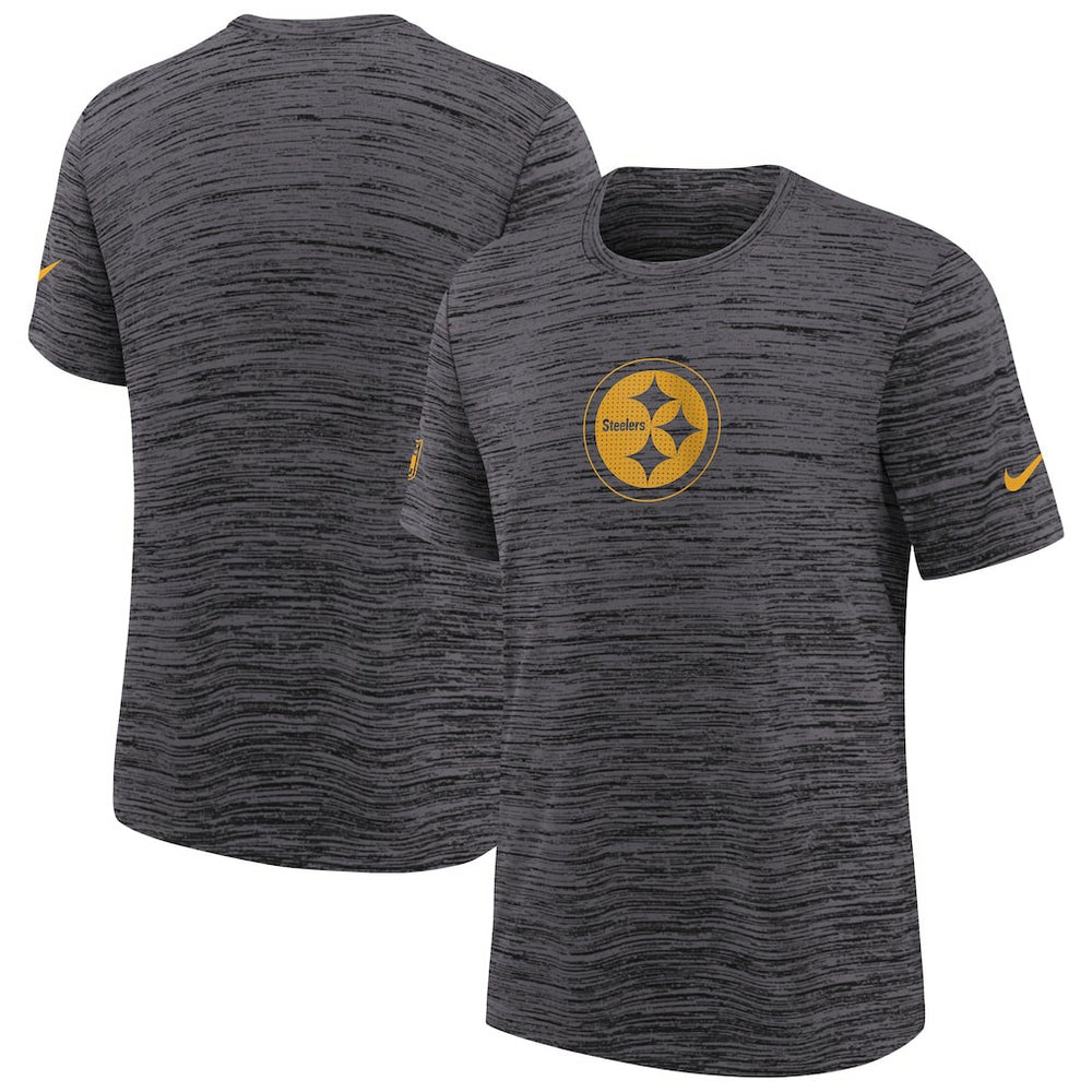 Pittsburgh Steelers Youth Sideline Velocity Performance T-Shirt Black