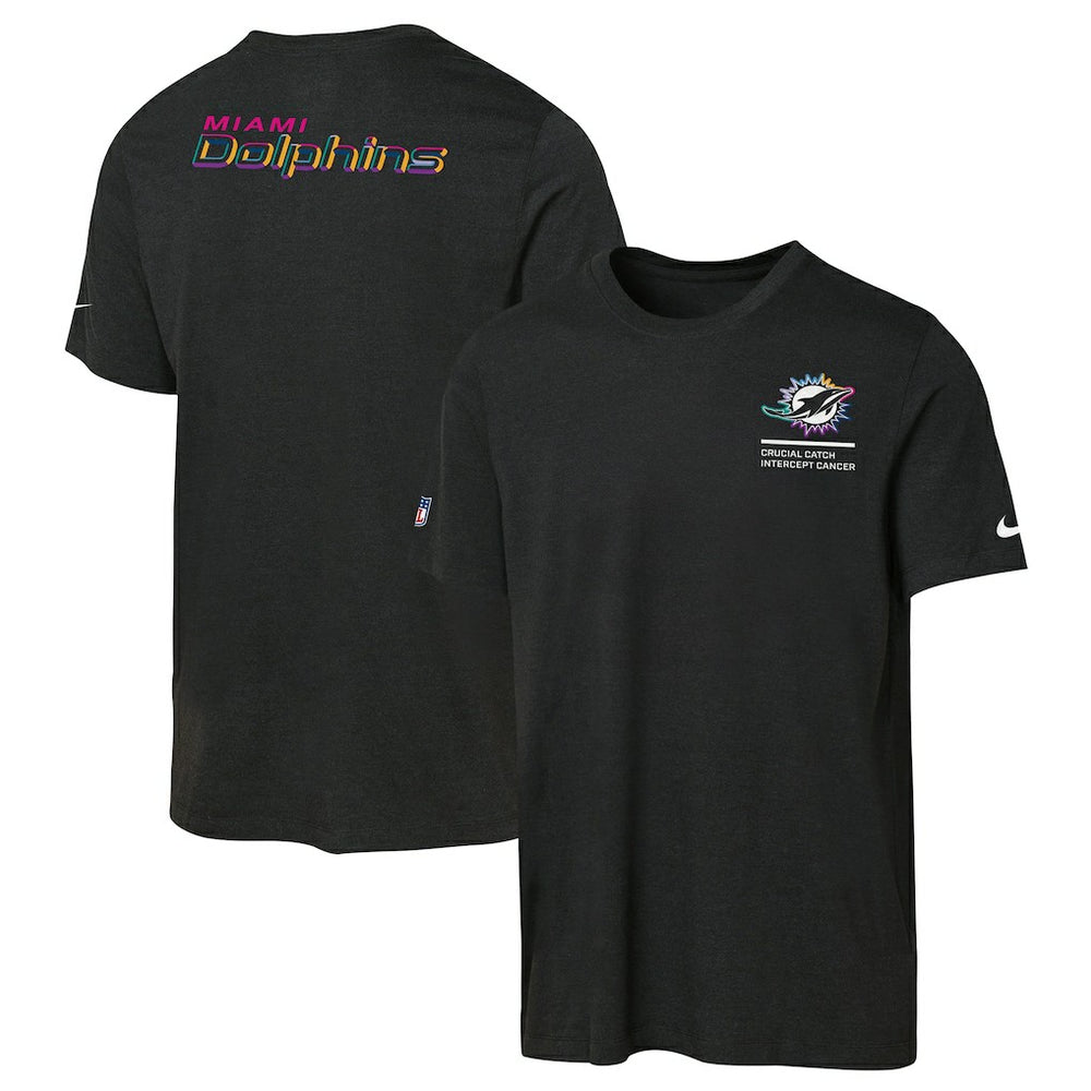 Miami Dolphins Youth 2025 NFL Crucial Catch Tri-Blend Dri-FIT T-Shirt Black