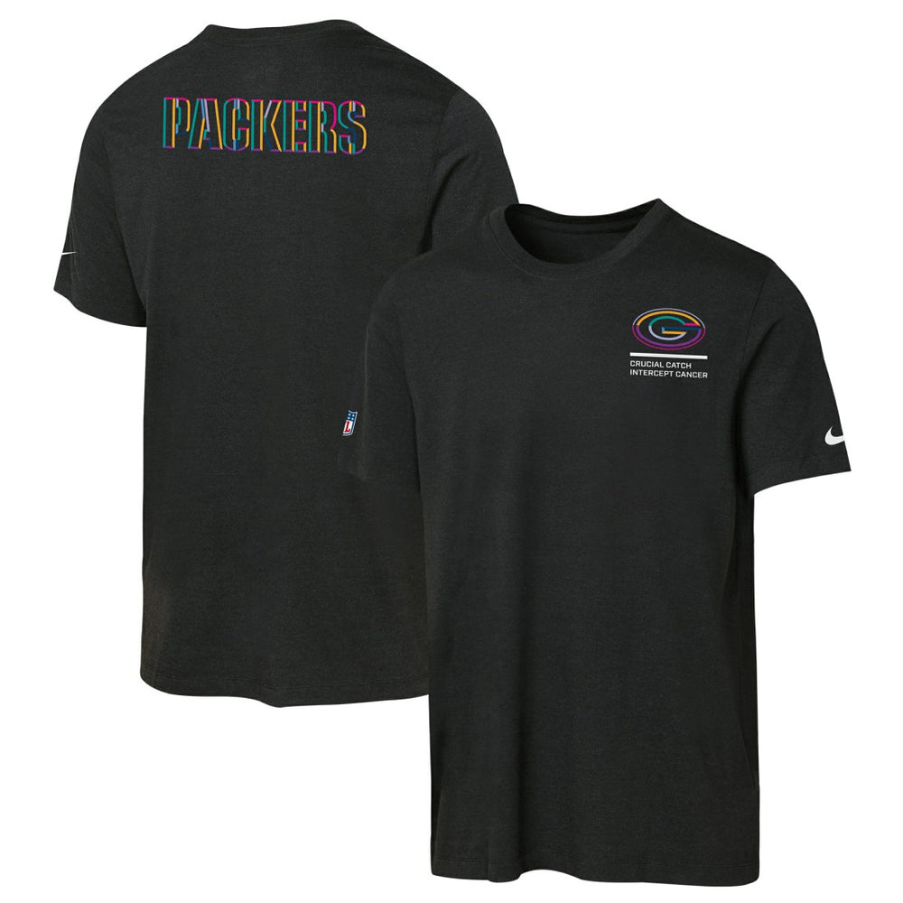Green Bay Packers Youth 2025 NFL Crucial Catch Tri-Blend Dri-FIT T-Shirt Black