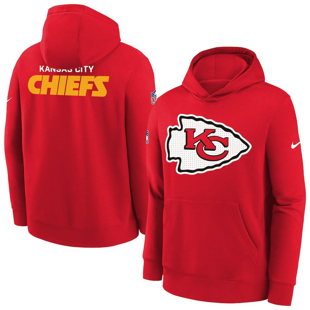 Kansas City Chiefs Youth Sideline Club Fleece Hoodie Red