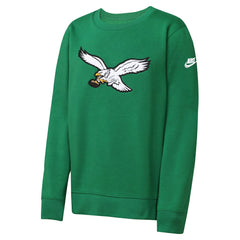 Philadelphia Eagles Youth Rewind Essential Pullover Crewneck Sweatshirt Kelly Green