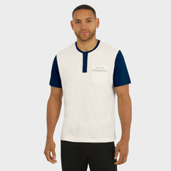Dallas Cowboys Darius Rucker Collection Henley Colorblock Slub Pocket T-Shirt Cream