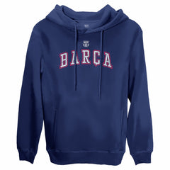 Barcelona 1863FC Athletic Wordmark Fleece Pullover Hoodie Navy