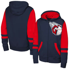 Cleveland Guardians Outerstuff Youth Stadium Colorblock Full-Zip Hoodie - Navy Hoodies