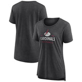 Arizona Cardinals Women's Vintage Arch Tri-Blend T-Shirt Charcoal