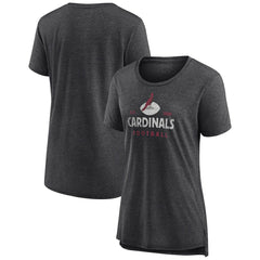 Arizona Cardinals Women's Vintage Arch Tri-Blend T-Shirt Charcoal
