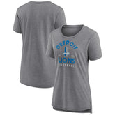 Detroit Lions Women's Vintage Arch Tri-Blend T-Shirt Gray
