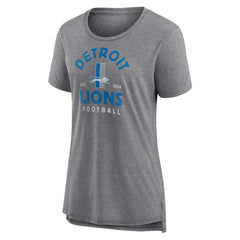 Detroit Lions Women's Vintage Arch Tri-Blend T-Shirt Gray