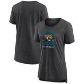 Jacksonville Jaguars Women's Vintage Arch Tri-Blend T-Shirt Charcoal