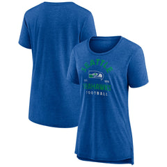 Seattle Seahawks Women's Vintage Arch Tri-Blend T-Shirt Royal