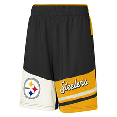 Pittsburgh Steelers Youth Fandemonium Mesh Shorts Black