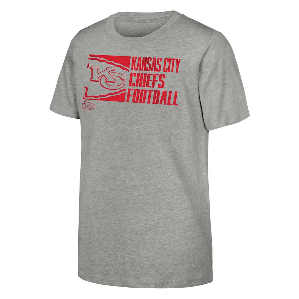 Kansas City Chiefs Outerstuff Youth Post Game T-Shirt Heather Gray