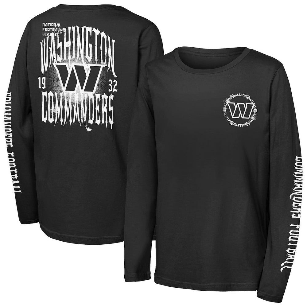 Washington Commanders Outerstuff Youth Rumble Long Sleeve T-Shirt Black