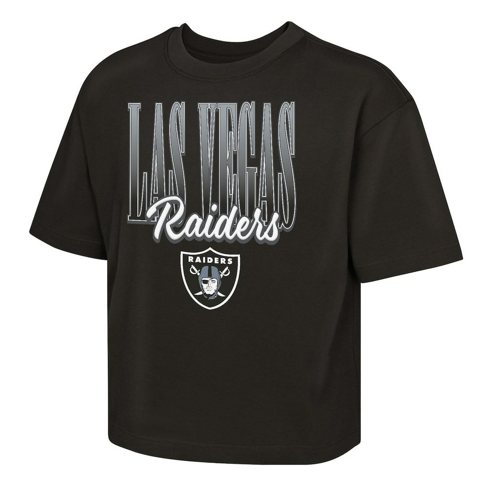 Las Vegas Raiders Outerstuff Girls Youth Big City Boxy T-Shirt Black
