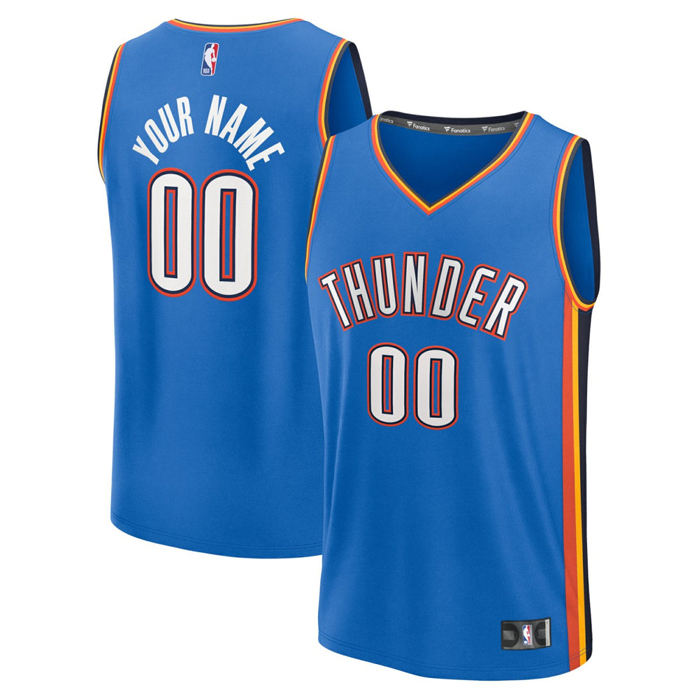NBA Oklahoma City Thunder Fast Break Custom Jersey - Icon Edition - Blue