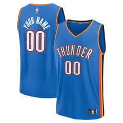 NBA Oklahoma City Thunder Youth Fast Break Custom Replica Jersey - Blue - Icon Edition