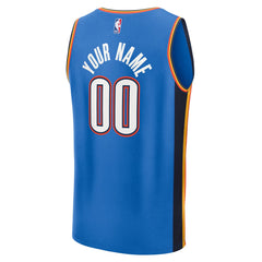 NBA Oklahoma City Thunder Youth Fast Break Custom Replica Jersey - Blue - Icon Edition