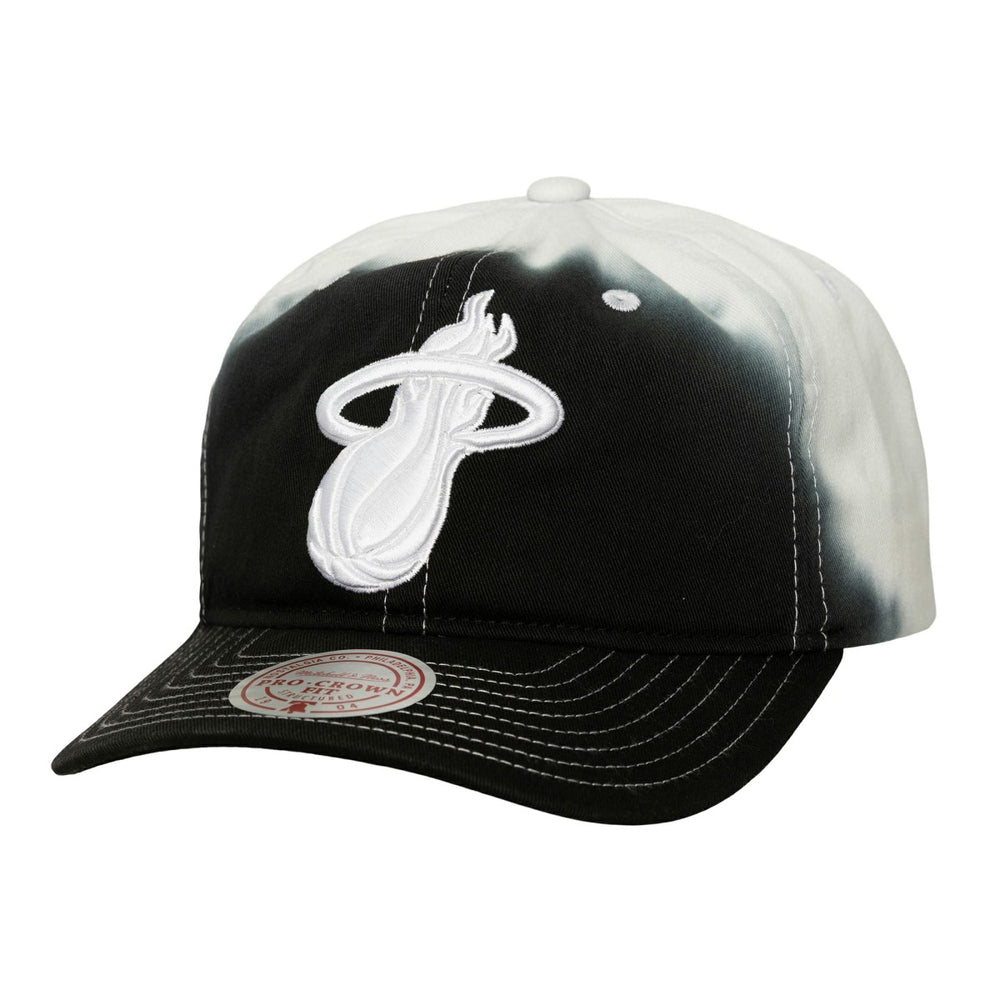 Miami Heat Dip Dye Pro Crown Adjustable Hat Black/White