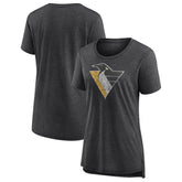 NHL Pittsburgh Penguins Women's Slow Whistle Tri-Blend T-Shirt - Gray