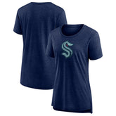 NHL Seattle Kraken Women's Slow Whistle Tri-Blend T-Shirt - Deep Sea Blue