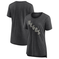 NHL Vegas Golden Knights Women's Slow Whistle Tri-Blend T-Shirt - Gray