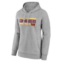Washington Commanders Women's On Side Stripe Pullover Hoodie Gray