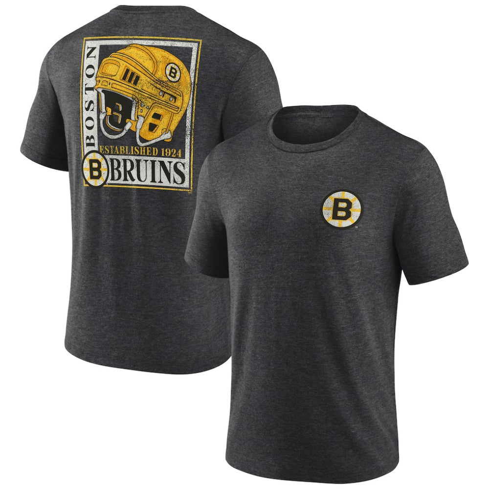 NHL Boston Bruins Earnest Will Tri-Blend T-Shirt - Charcoal