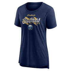 NHL Buffalo Sabres Women's Hit the Ice Tri-Blend T-Shirt - Navy