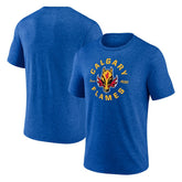NHL Calgary Flames Represent Tri-Blend T-Shirt - Blue
