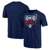 NHL Columbus Blue Jackets Shoot to Score Tri-Blend T-Shirt - Navy