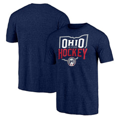 NHL Columbus Blue Jackets Shoot to Score Tri-Blend T-Shirt - Navy