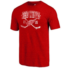 NHL Detroit Red Wings Line Shift Tri-Blend T-Shirt - Red