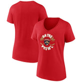 NHL Florida Panthers Women's Active Edge V-Neck T-Shirt - Red