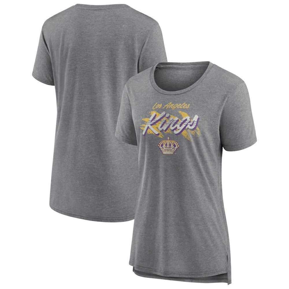 NHL Los Angeles Kings Women's Hit the Ice Tri-Blend T-Shirt - Gray