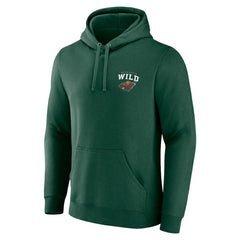 NHL Minnesota Wild Team Lockup Pullover Hoodie - Green