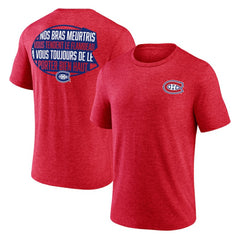 NHL Montreal Canadiens Territorial Tri-Blend T-Shirt - Red