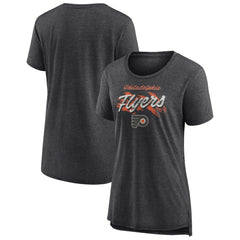 NHL Philadelphia Flyers Women's Hit the Ice Tri-Blend T-Shirt - Gray