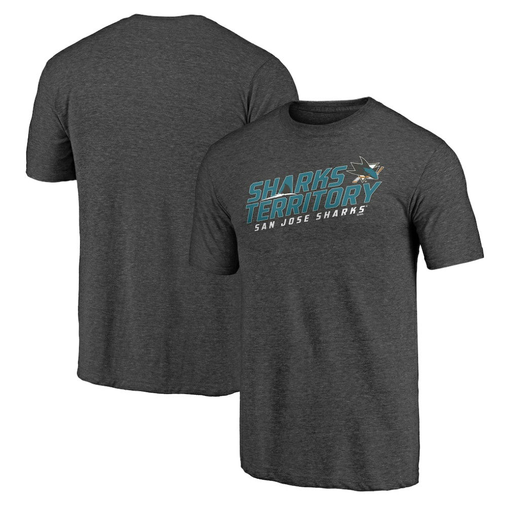 NHL San Jose Sharks Shoot to Score Tri-Blend T-Shirt - Charcoal