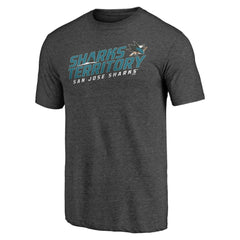 NHL San Jose Sharks Shoot to Score Tri-Blend T-Shirt - Charcoal