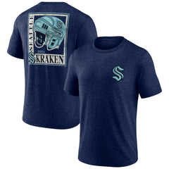 NHL Seattle Kraken Earnest Will Tri-Blend T-Shirt - Deep Sea Blue