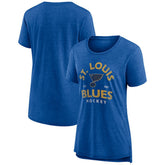 NHL St. Louis Blues Women's Vintage Arch Tri-Blend T-Shirt - Blue