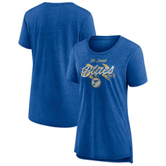 NHL St. Louis Blues Women's Hit the Ice Tri-Blend T-Shirt - Blue