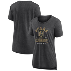NHL Vegas Golden Knights Women's Vintage Arch Tri-Blend T-Shirt - Gray