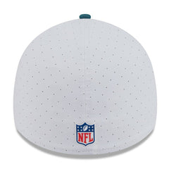 Philadelphia Eagles New Era 2025 NFL Training Camp 39THIRTY Flex Hat White/Midnight Green