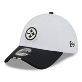 Pittsburgh Steelers New Era 2025 NFL Training Camp 39THIRTY Flex Hat White/Black