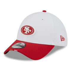 San Francisco 49ers New Era 2025 NFL Training Camp 39THIRTY Flex Hat White/Scarlet