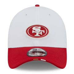 San Francisco 49ers New Era 2025 NFL Training Camp 39THIRTY Flex Hat White/Scarlet