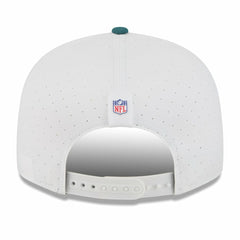 Philadelphia Eagles New Era 2025 NFL Training Camp Split Panel 9FIFTY Snapback Hat White/Midnight Green