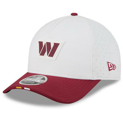 Washington Commanders New Era 2025 NFL Training Camp A-Frame 9FORTY Adjustable Hat White/Burgundy