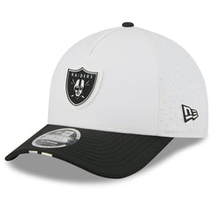 Las Vegas Raiders New Era 2025 NFL Training Camp A-Frame 9FORTY Adjustable Hat White/Black